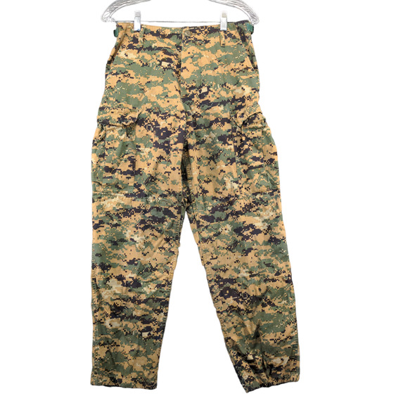 Tru-Spec Mens Rip-Stop Marine Camo Trousers Pants Size Small Cargo Pockets - Picture 1 of 11